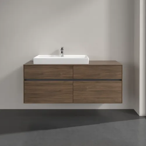 Bild von VILLEROY BOCH Collaro Waschbeckenunterschrank, 4 Auszüge, 1400 x 548 x 500 mm, Arizona Oak / Arizona Oak #C08900VH