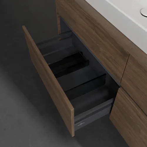 Bild von VILLEROY BOCH Collaro Waschbeckenunterschrank, 4 Auszüge, 1400 x 548 x 500 mm, Arizona Oak / Arizona Oak #C08900VH