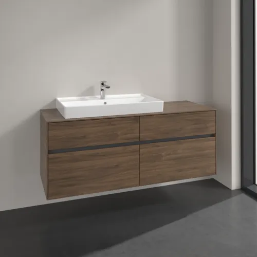 Bild von VILLEROY BOCH Collaro Waschbeckenunterschrank, 4 Auszüge, 1400 x 548 x 500 mm, Arizona Oak / Arizona Oak #C08900VH