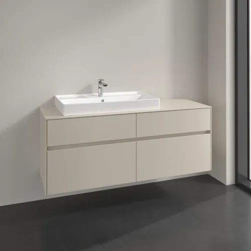 Bild von VILLEROY BOCH Collaro Waschbeckenunterschrank, 4 Auszüge, 1400 x 548 x 500 mm, Cashmere Grey / Cashmere Grey #C08900VN