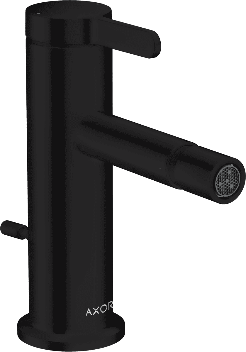 HANSGROHE AXOR One Einhebel-Bidetmischer mit Zugstangen-Ablaufgarnitur #48210670 - Mattschwarz