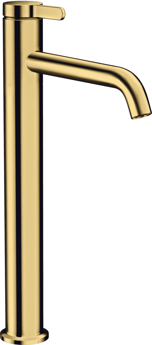 Bild von HANSGROHE AXOR One Einhebel-Waschtischmischer 260 mit Hebelgriff für Aufsatzwaschtische mit Ablaufgarnitur #48002990 - Polished Gold Optic