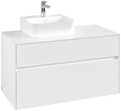 Obrázek VILLEROY BOCH Collaro toaletní skříňka, 2 výsuvy, 1000 x 548 x 500 mm, bílá matná / bílá matná #C09500MS