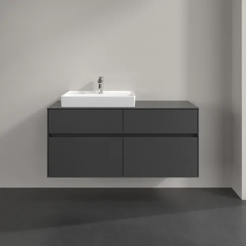 Bild von VILLEROY BOCH Collaro Waschbeckenunterschrank, 4 Auszüge, 1200 x 548 x 500 mm, Graphite / Graphite #C08200VR