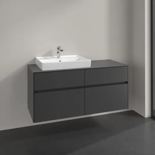 Bild von VILLEROY BOCH Collaro Waschbeckenunterschrank, 4 Auszüge, 1200 x 548 x 500 mm, Graphite / Graphite #C08200VR