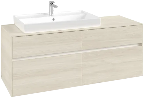 VILLEROY BOCH Collaro Vanity unit, with lighting, 4 pull-out compartments, 1400 x 548 x 500 mm, White Oak / White Oak #C089B0AA resmi