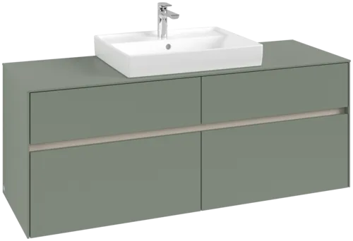 VILLEROY BOCH Collaro Vanity unit, 4 pull-out compartments, 1400 x 548 x 500 mm, Soft Green / Soft Green #C08400AF resmi