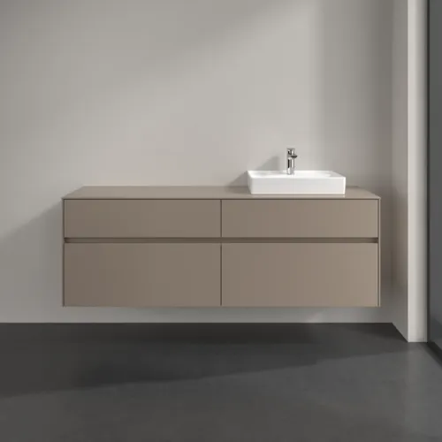 VILLEROY BOCH Collaro Waschbeckenunterschrank, mit Beleuchtung, 4 Auszüge, 1600 x 548 x 500 mm, Taupe / Taupe #C079B0VM, Bild 3