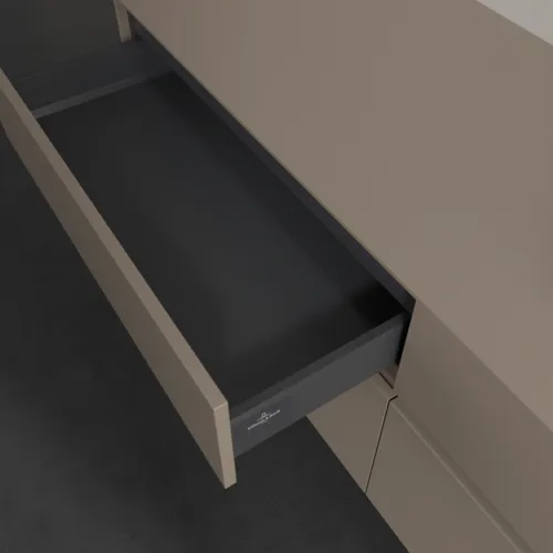 VILLEROY BOCH Collaro Waschbeckenunterschrank, mit Beleuchtung, 4 Auszüge, 1600 x 548 x 500 mm, Taupe / Taupe #C079B0VM, Bild 8