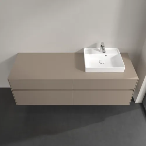 VILLEROY BOCH Collaro Waschbeckenunterschrank, mit Beleuchtung, 4 Auszüge, 1600 x 548 x 500 mm, Taupe / Taupe #C079B0VM, Bild 4