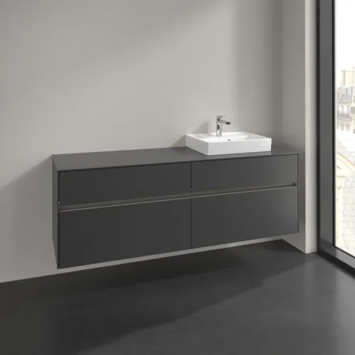 VILLEROY BOCH Collaro Waschbeckenunterschrank, mit Beleuchtung, 4 Auszüge, 1600 x 548 x 500 mm, Graphite / Graphite #C079B0VR, Bild 2
