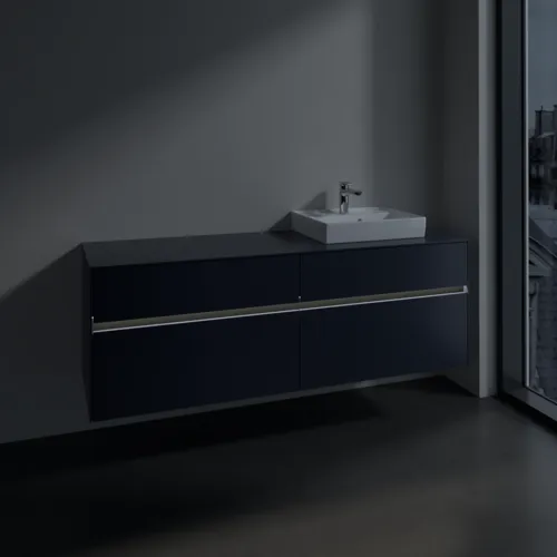 Bild von VILLEROY BOCH Collaro Waschbeckenunterschrank, mit Beleuchtung, 4 Auszüge, 1600 x 548 x 500 mm, Marine Blue / Marine Blue #C079B0VQ