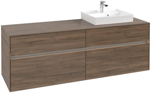 Picture of VILLEROY BOCH Collaro Vanity unit, with lighting, 4 pull-out compartments, 1600 x 548 x 500 mm, Arizona Oak / Arizona Oak #C079B0VH