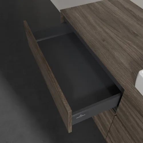 Bild von VILLEROY BOCH Collaro Waschbeckenunterschrank, mit Beleuchtung, 4 Auszüge, 1400 x 548 x 500 mm, Stone Oak #C086B0RK