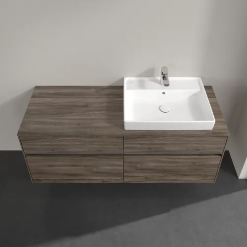 Bild von VILLEROY BOCH Collaro Waschbeckenunterschrank, mit Beleuchtung, 4 Auszüge, 1400 x 548 x 500 mm, Stone Oak #C086B0RK