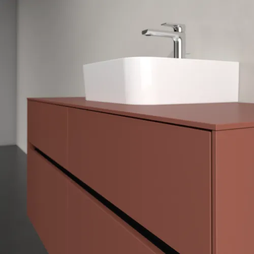 Bild von VILLEROY BOCH Collaro Waschbeckenunterschrank, mit Beleuchtung, 4 Auszüge, 1200 x 548 x 500 mm, Wine Red / Wine Red #C097B0AH