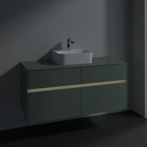 Bild von VILLEROY BOCH Collaro Waschbeckenunterschrank, mit Beleuchtung, 4 Auszüge, 1200 x 548 x 500 mm, Soft Green / Soft Green #C097B0AF