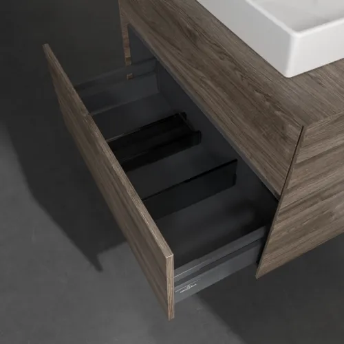 Bild von VILLEROY BOCH Collaro Waschbeckenunterschrank, 2 Auszüge, 800 x 548 x 500 mm, Stone Oak #C08000RK