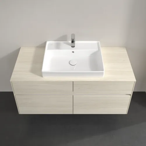 VILLEROY BOCH Collaro Waschbeckenunterschrank, mit Beleuchtung, 4 Auszüge, 1200 x 548 x 500 mm, White Oak / White Oak #C081B0AA, Bild 4