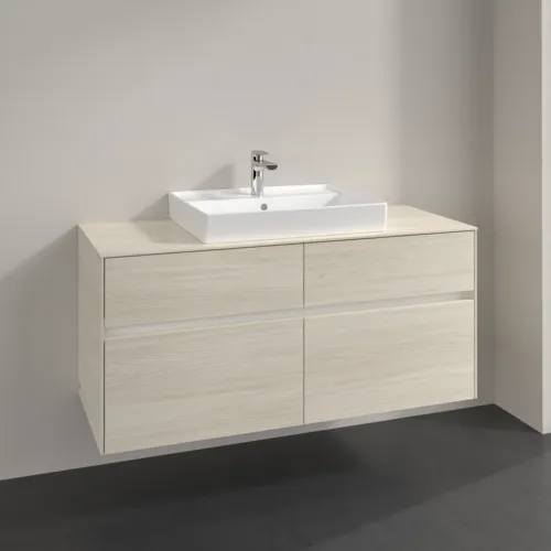 VILLEROY BOCH Collaro Waschbeckenunterschrank, mit Beleuchtung, 4 Auszüge, 1200 x 548 x 500 mm, White Oak / White Oak #C081B0AA, Bild 2