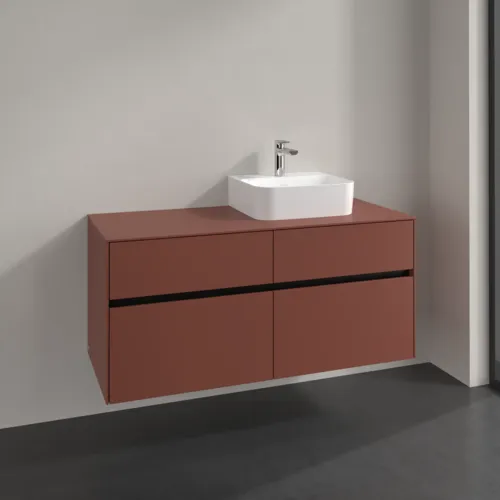 Bild von VILLEROY BOCH Collaro Waschbeckenunterschrank, 4 Auszüge, 1200 x 548 x 500 mm, Wine Red / Wine Red #C09900AH