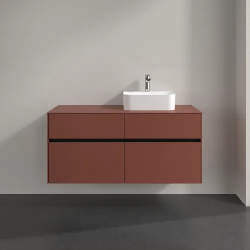 Bild von VILLEROY BOCH Collaro Waschbeckenunterschrank, 4 Auszüge, 1200 x 548 x 500 mm, Wine Red / Wine Red #C09900AH