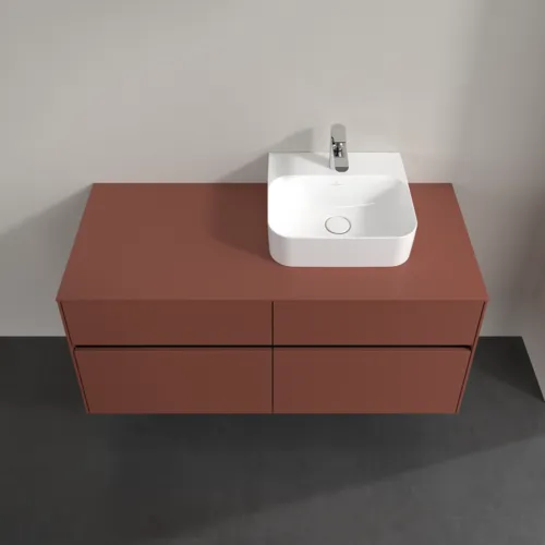 Bild von VILLEROY BOCH Collaro Waschbeckenunterschrank, 4 Auszüge, 1200 x 548 x 500 mm, Wine Red / Wine Red #C09900AH
