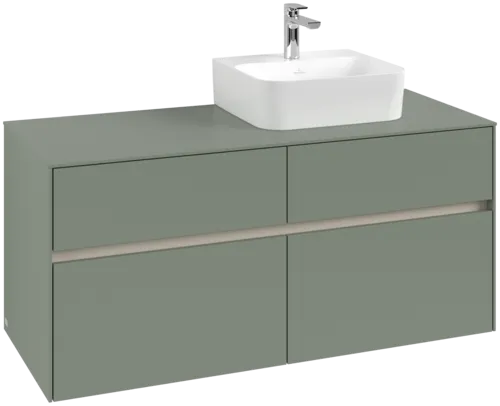 Obrázek VILLEROY BOCH Toaletní skříňka Collaro, 4 výsuvy, 1200 x 548 x 500 mm, Soft Green / Soft Green #C09900AF
