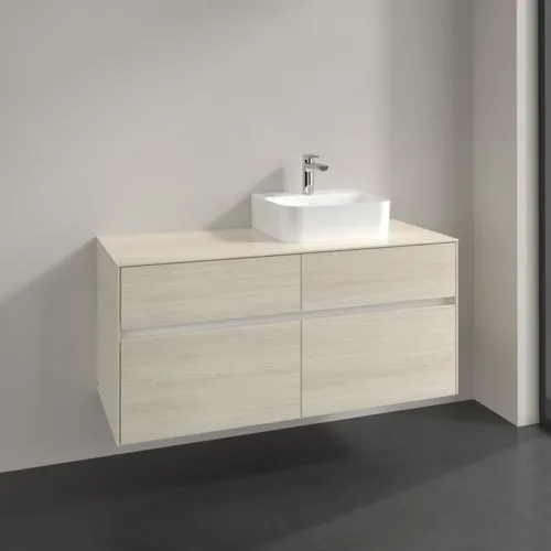 Obrázek VILLEROY BOCH Toaletní skříňka Collaro, 4 výsuvy, 1200 x 548 x 500 mm, bílý dub / bílý dub #C09900AA
