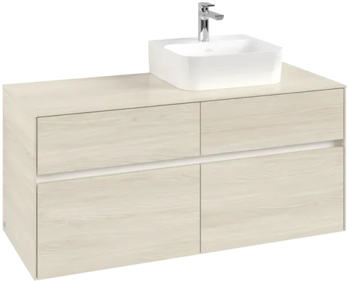 Obrázek VILLEROY BOCH Toaletní skříňka Collaro, 4 výsuvy, 1200 x 548 x 500 mm, bílý dub / bílý dub #C09900AA