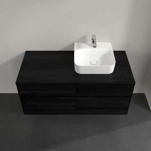 Bild von VILLEROY BOCH Collaro Waschbeckenunterschrank, 4 Auszüge, 1200 x 548 x 500 mm, Black Oak / Black Oak #C09900AB