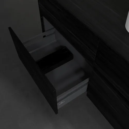 Bild von VILLEROY BOCH Collaro Waschbeckenunterschrank, 4 Auszüge, 1200 x 548 x 500 mm, Black Oak / Black Oak #C09900AB