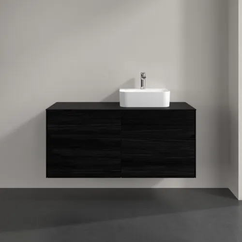 Bild von VILLEROY BOCH Collaro Waschbeckenunterschrank, 4 Auszüge, 1200 x 548 x 500 mm, Black Oak / Black Oak #C09900AB