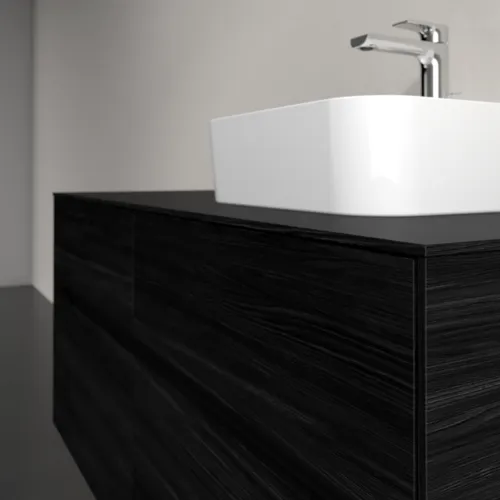 Bild von VILLEROY BOCH Collaro Waschbeckenunterschrank, 4 Auszüge, 1200 x 548 x 500 mm, Black Oak / Black Oak #C09900AB