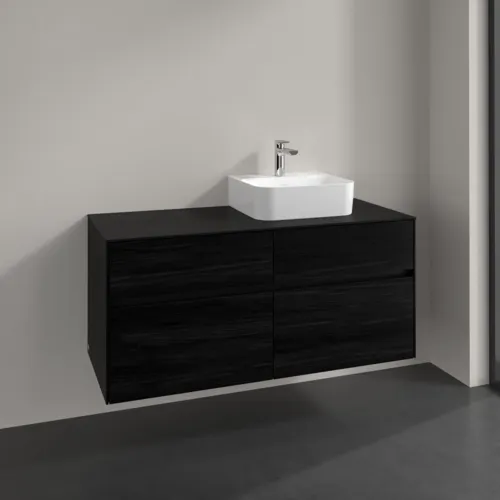 Bild von VILLEROY BOCH Collaro Waschbeckenunterschrank, 4 Auszüge, 1200 x 548 x 500 mm, Black Oak / Black Oak #C09900AB
