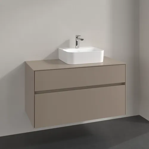 Bild von VILLEROY BOCH Collaro Waschbeckenunterschrank, 2 Auszüge, 1000 x 548 x 500 mm, Taupe / Taupe #C09600VM