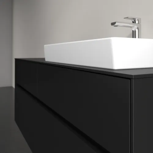 Bild von VILLEROY BOCH Collaro Waschbeckenunterschrank, mit Beleuchtung, 4 Auszüge, 1400 x 548 x 500 mm, Volcano Black / Volcano Black #C086B0VL