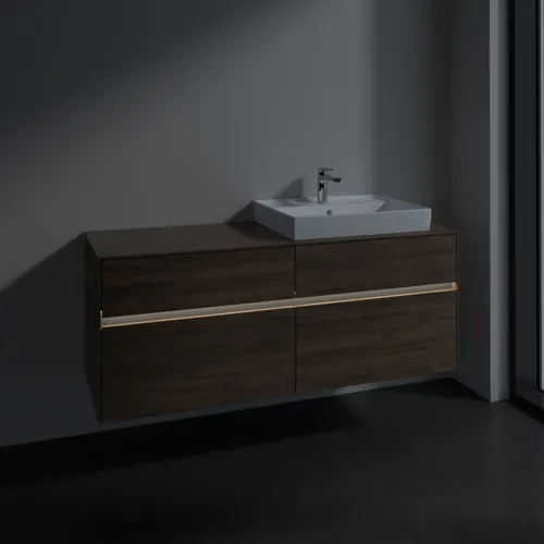 Bild von VILLEROY BOCH Collaro Waschbeckenunterschrank, mit Beleuchtung, 4 Auszüge, 1400 x 548 x 500 mm, Arizona Oak / Arizona Oak #C086B0VH