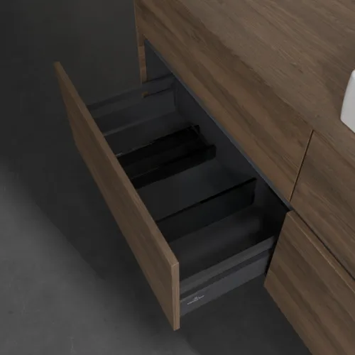 Bild von VILLEROY BOCH Collaro Waschbeckenunterschrank, mit Beleuchtung, 4 Auszüge, 1400 x 548 x 500 mm, Arizona Oak / Arizona Oak #C086B0VH