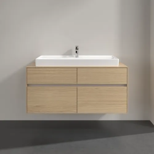 Bild von VILLEROY BOCH Collaro Waschbeckenunterschrank, 4 Auszüge, 1200 x 548 x 500 mm, Nordic Oak / Nordic Oak #C09100VJ