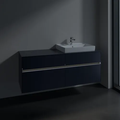 Bild von VILLEROY BOCH Collaro Waschbeckenunterschrank, mit Beleuchtung, 4 Auszüge, 1400 x 548 x 500 mm, Marine Blue / Marine Blue #C086B0VQ