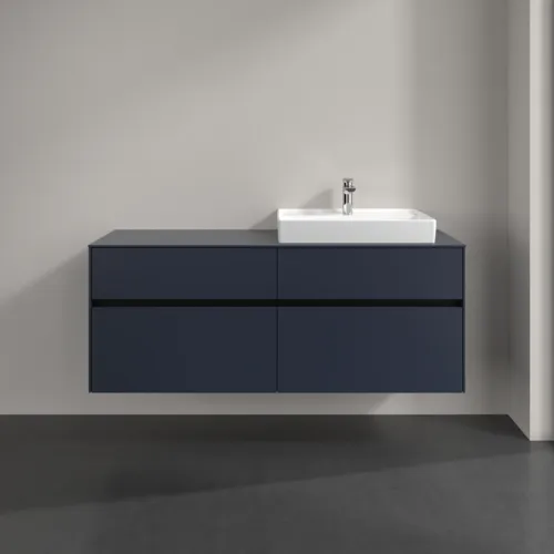 Bild von VILLEROY BOCH Collaro Waschbeckenunterschrank, mit Beleuchtung, 4 Auszüge, 1400 x 548 x 500 mm, Marine Blue / Marine Blue #C086B0VQ