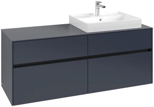 Picture of VILLEROY BOCH Collaro Vanity unit, with lighting, 4 pull-out compartments, 1400 x 548 x 500 mm, Marine Blue / Marine Blue #C086B0VQ