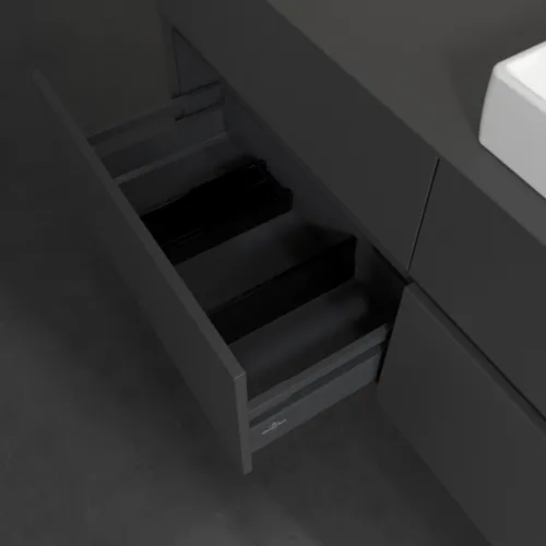 Obrázek VILLEROY BOCH Collaro Vanity unit, with lighting, 4 pull-out compartments, 1400 x 548 x 500 mm, Graphite / Graphite #C086B0VR