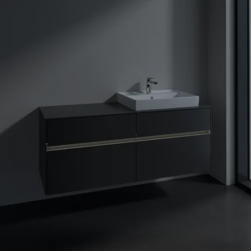 Obrázek VILLEROY BOCH Collaro Vanity unit, with lighting, 4 pull-out compartments, 1400 x 548 x 500 mm, Graphite / Graphite #C086B0VR