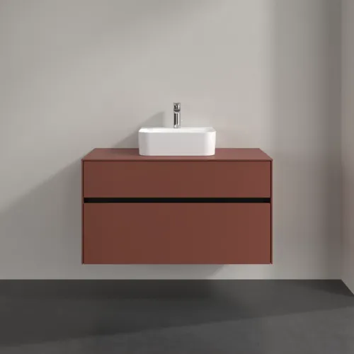 VILLEROY BOCH Collaro Waschbeckenunterschrank, 2 Auszüge, 1000 x 548 x 500 mm, Wine Red / Wine Red #C09400AH, Bild 3