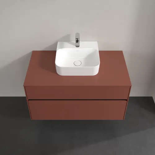 VILLEROY BOCH Collaro Waschbeckenunterschrank, 2 Auszüge, 1000 x 548 x 500 mm, Wine Red / Wine Red #C09400AH, Bild 4