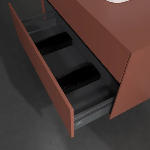 VILLEROY BOCH Collaro Waschbeckenunterschrank, 2 Auszüge, 1000 x 548 x 500 mm, Wine Red / Wine Red #C09400AH, Bild 6