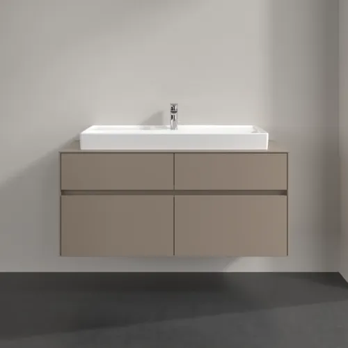 Bild von VILLEROY BOCH Collaro Waschbeckenunterschrank, 4 Auszüge, 1200 x 548 x 500 mm, Taupe / Taupe #C09100VM