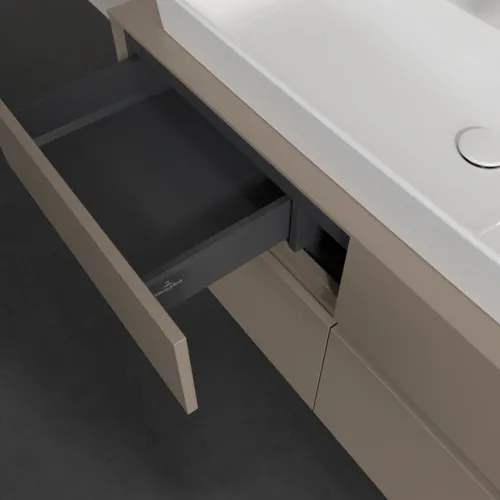 Bild von VILLEROY BOCH Collaro Waschbeckenunterschrank, 4 Auszüge, 1200 x 548 x 500 mm, Taupe / Taupe #C09100VM